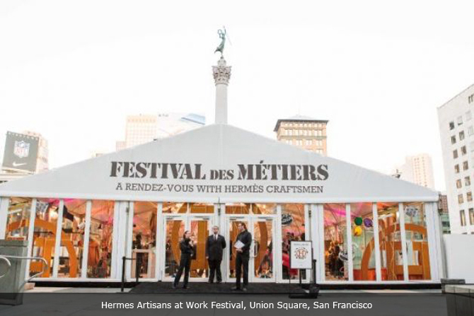 HERMES' FESTIVAL OF ARTISANS AT WORK HELD AT UNION SQUARE, SAN FRANCISCO, USA SEPT 20 TO 24, 2012